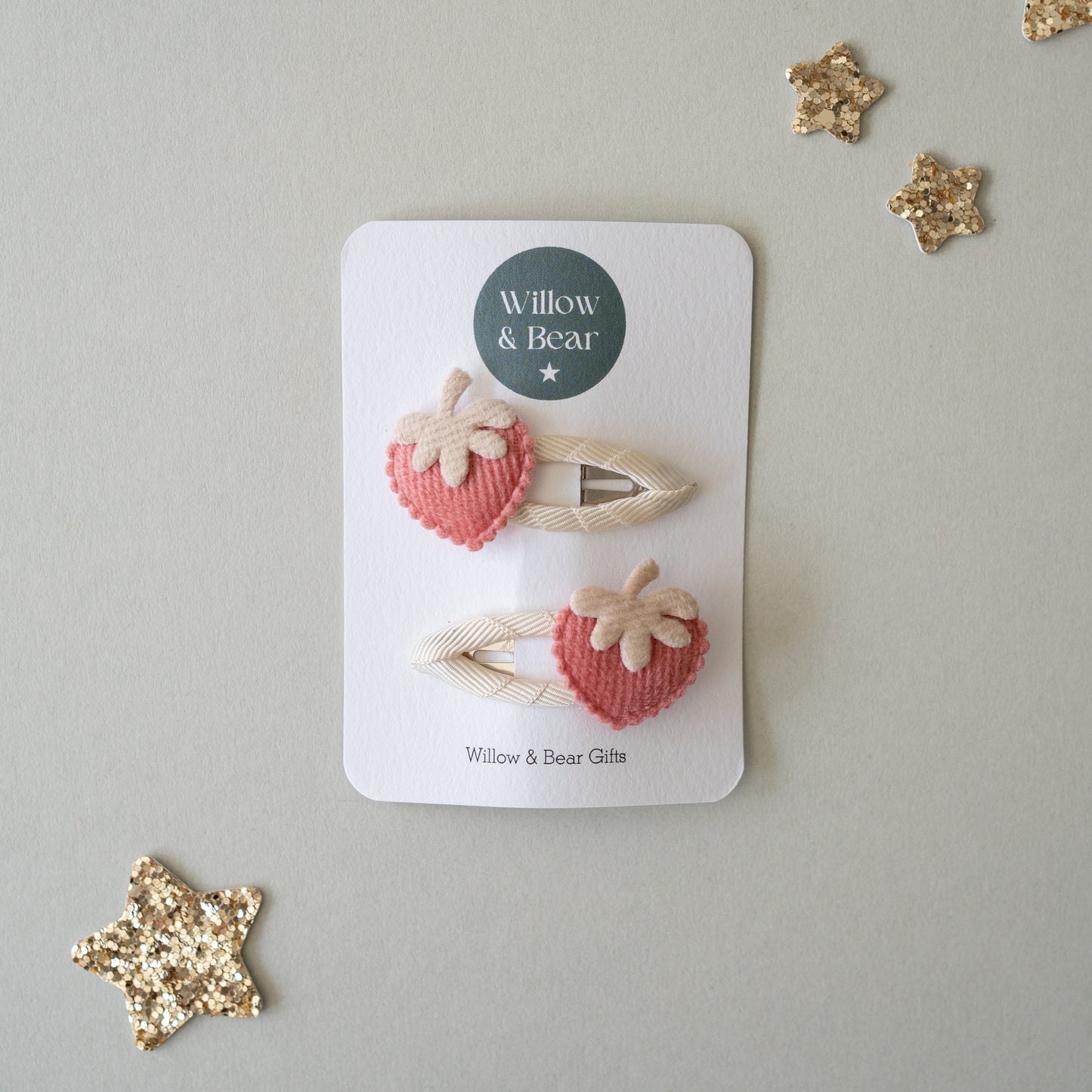 Strawberry hair clips