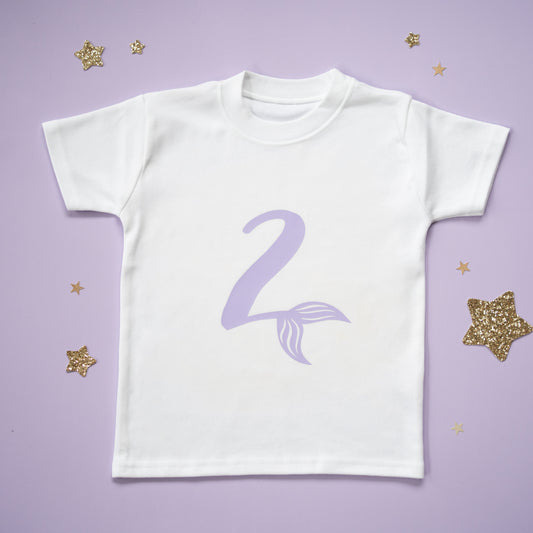 Mermaid Birthday Number T-Shirt